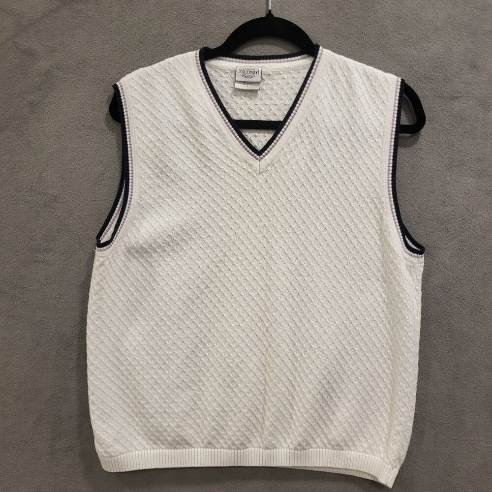 Fairway Outfitters‎  V-Neck Sweater Vest Men's Large Old Money Golf Country Club